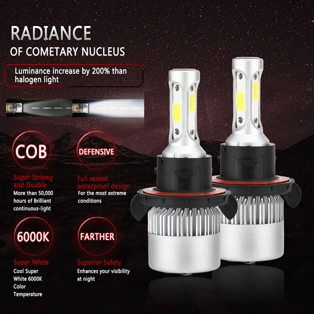 6X White LED Headlight Hi-Lo Fog Light Bulbs For Ford F250 F350 F450 2005-2019