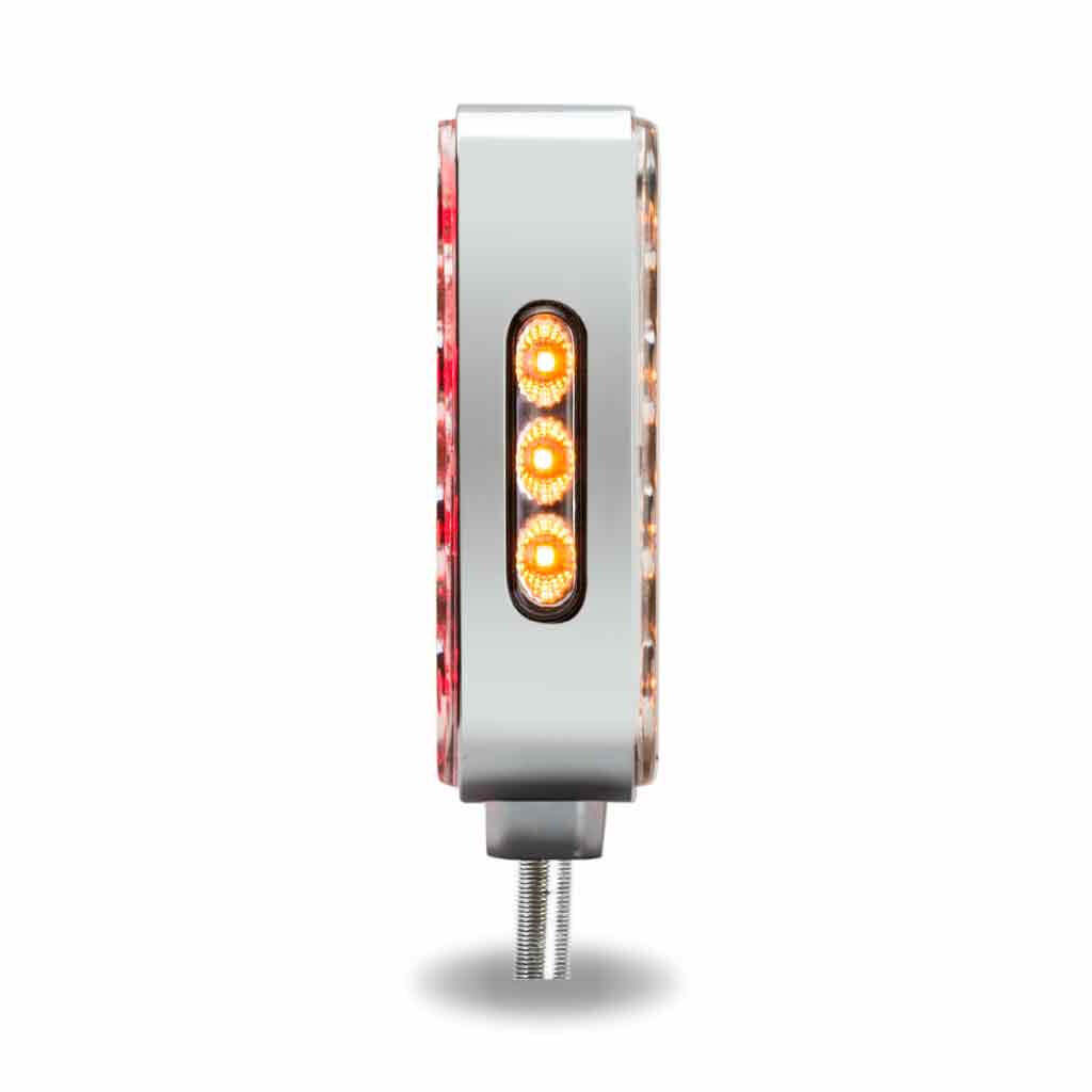 Dual Revolution Double Face Double Post Square LED (Amber/Red/Purple) – (44 Diod