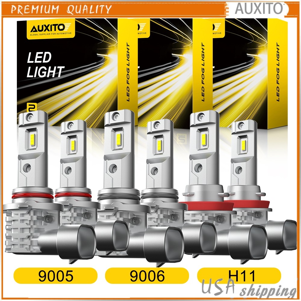 9005 9006 H11 Combo LED Headlight Fog Light Kit High Low Beam Bulbs Super USA
