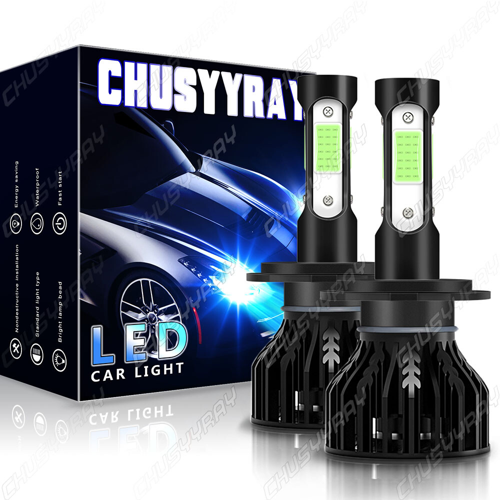 H7 LED Headlight Bulbs For Yamaha YZF-R6 2003-15 YZF-R1 2007-2014 8000K Ice Blue