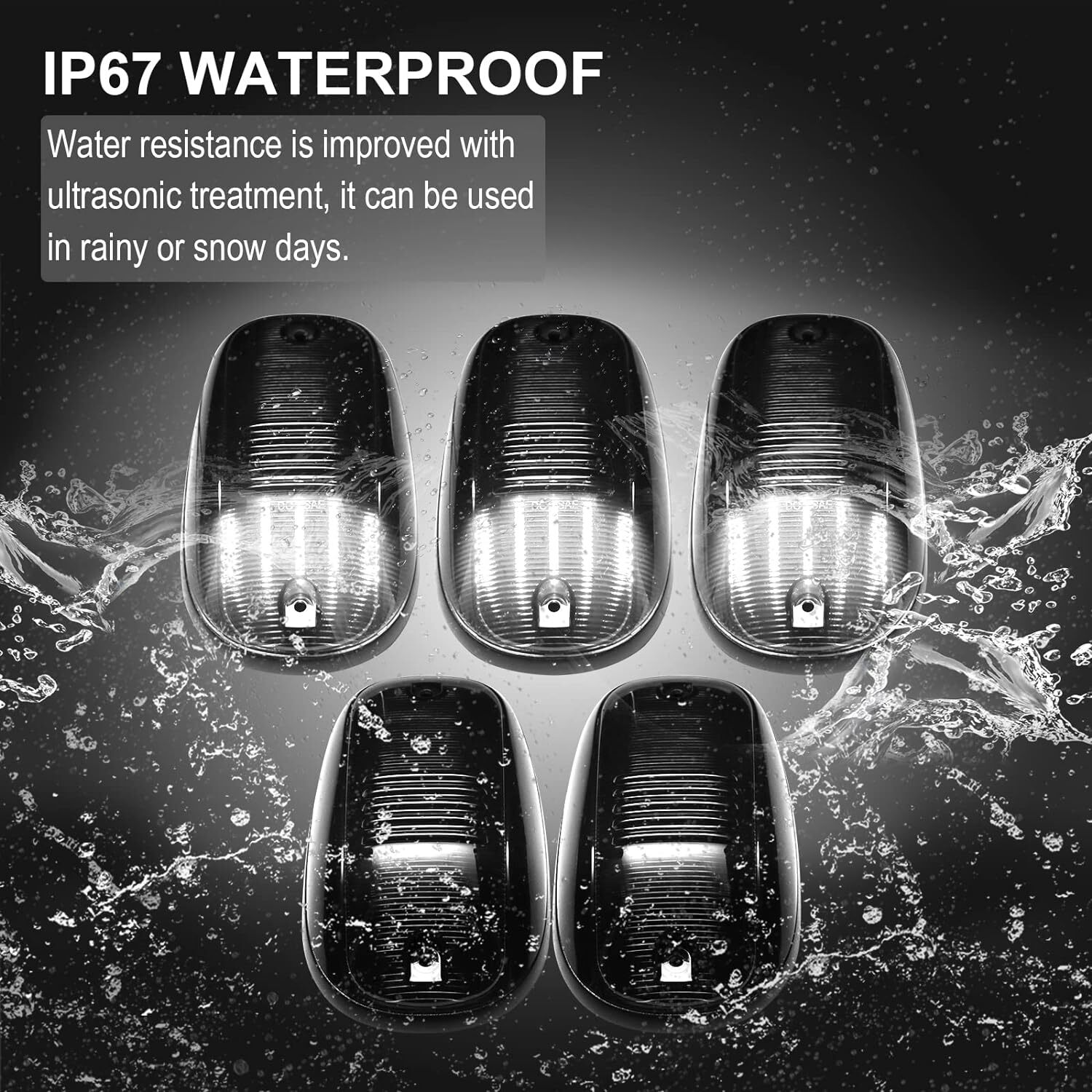 White LED Cab Roof Marker Running Light For Dodge Ram 1500 2500 3500 4500 5500