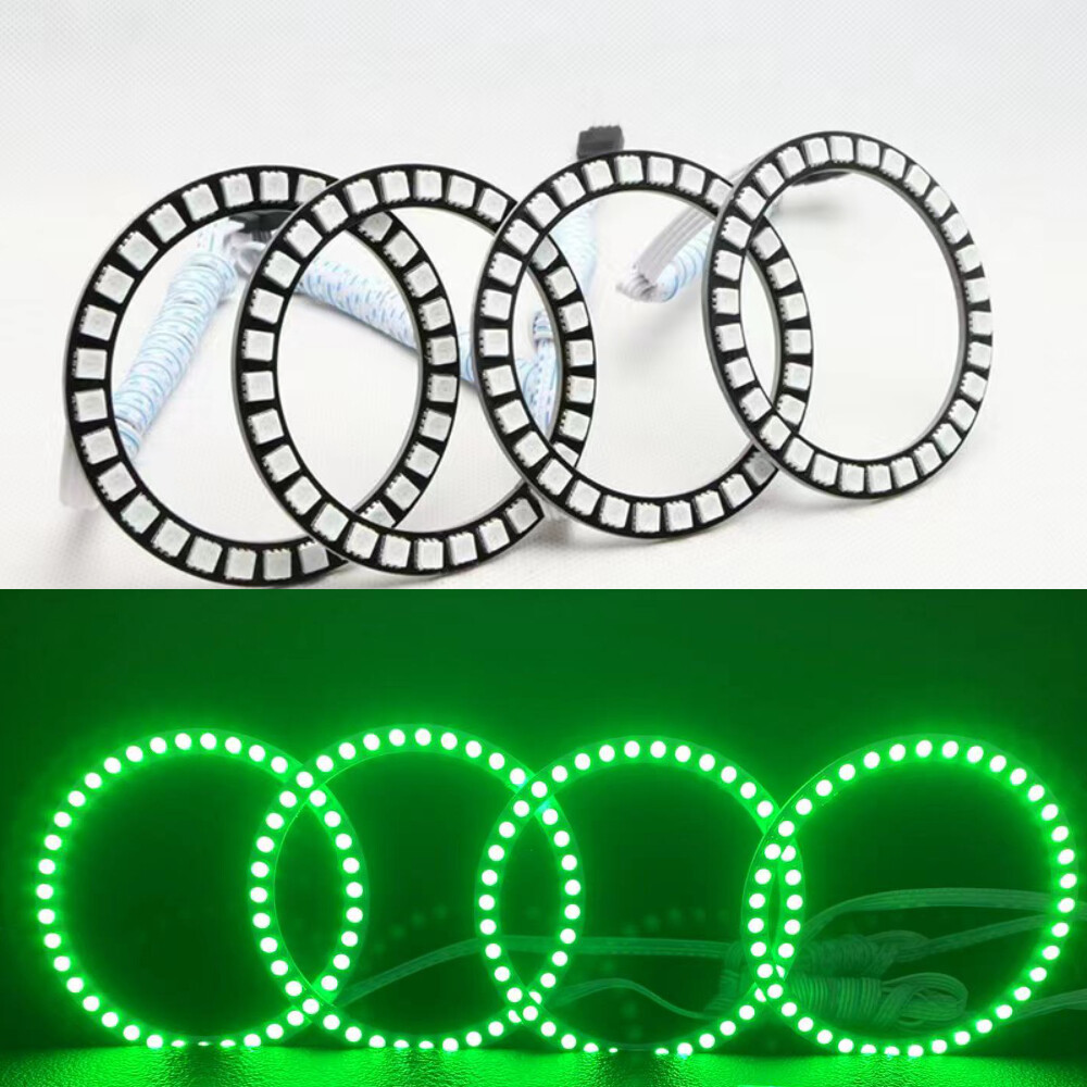 For Car Headlight & Fog Lights LED RGB Rings Halo Rings Angel eyes 40mm to 140mm