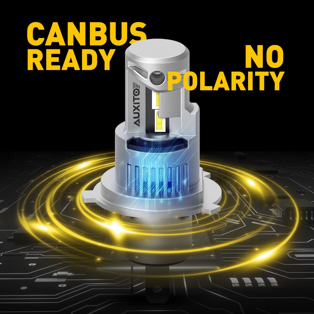AUXITO Q16 CANBUS 9003 H4 30000LM White Bright LED Headlight Lamps High Low Beam