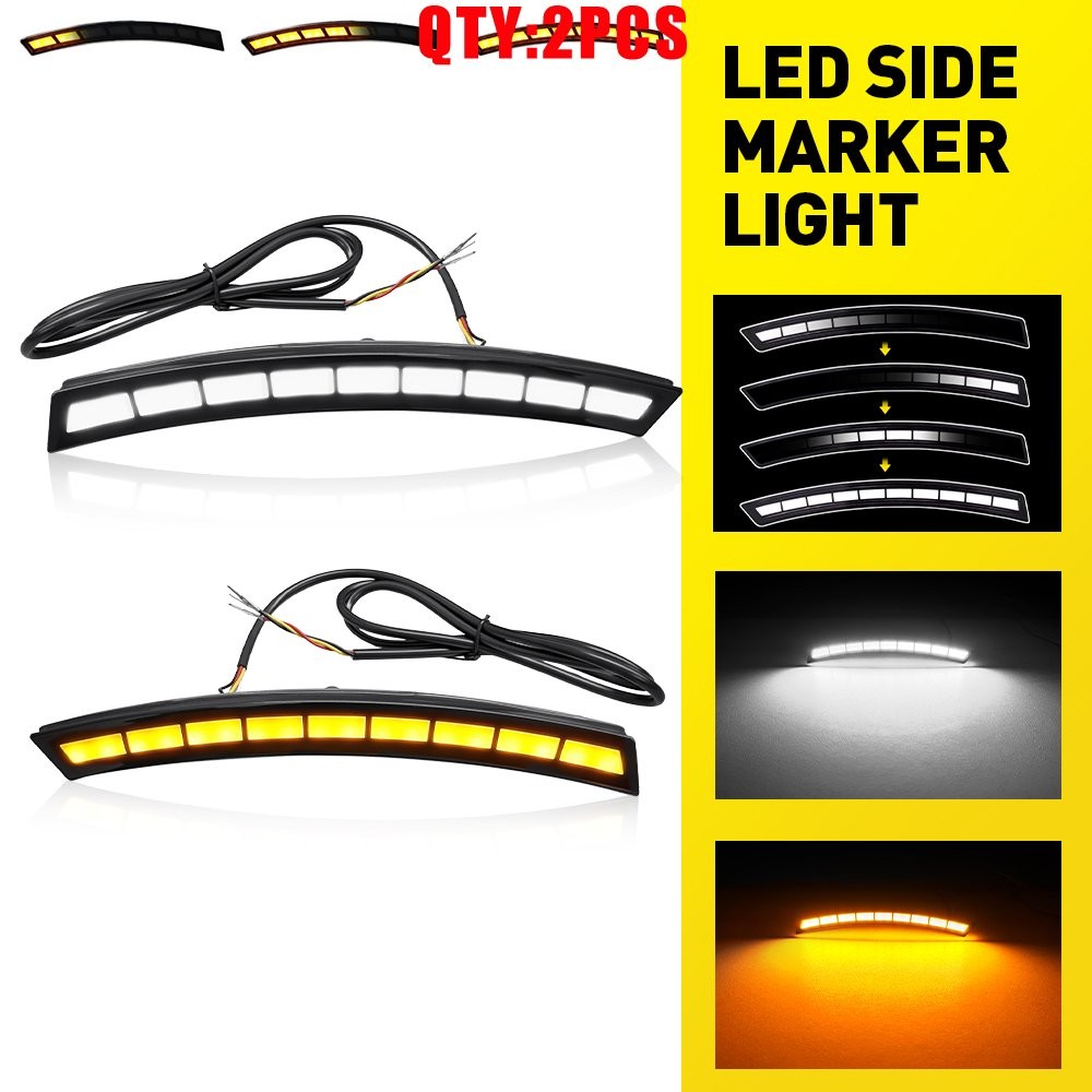 Daytime Running Light Side LED Smoked For Honda CR-V 2023 2024 Amber White 2-20X