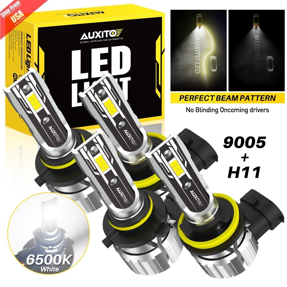 9005 H11 LED Headlight Bulb Conversion Kit High Low Beam Lamp 6500K Super White