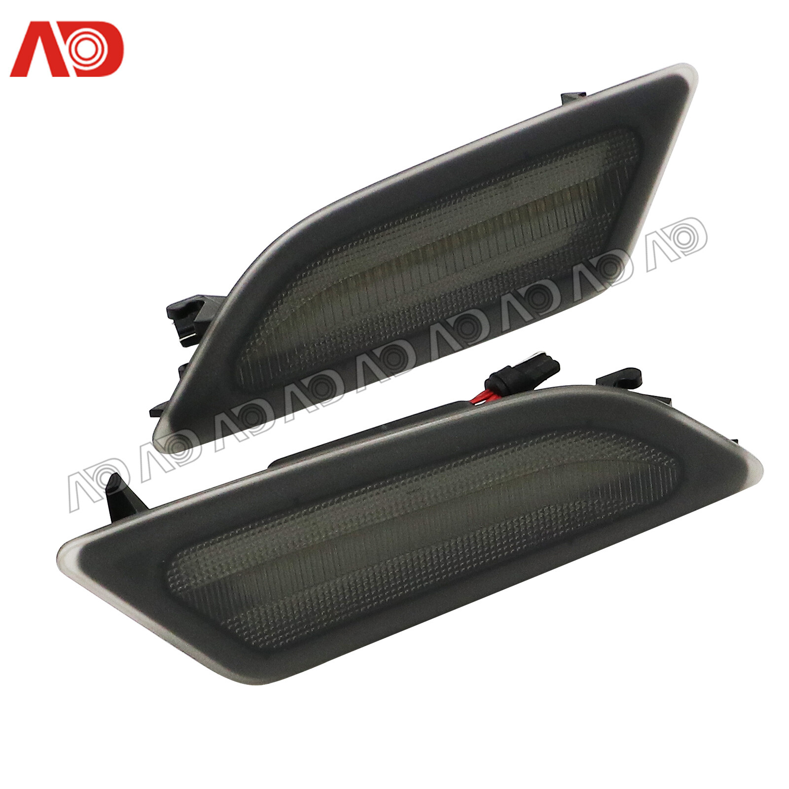 For 2012-2014 Mercedes W204 C250 C300 C350 Smoked LED Side Fender Marker Lights
