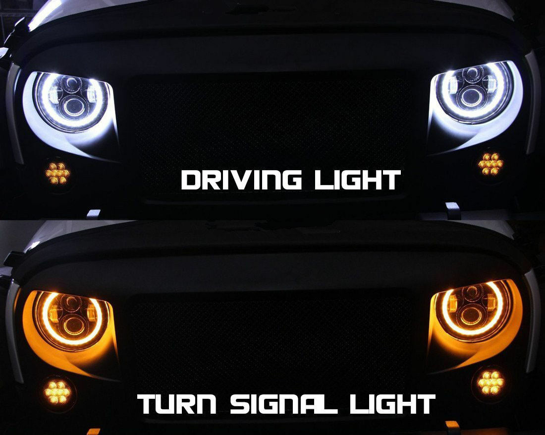 2018-2024 for Jeep Wrangler JL Gladiator Rubicon Led Headlight Fog Lamp Combo Ki