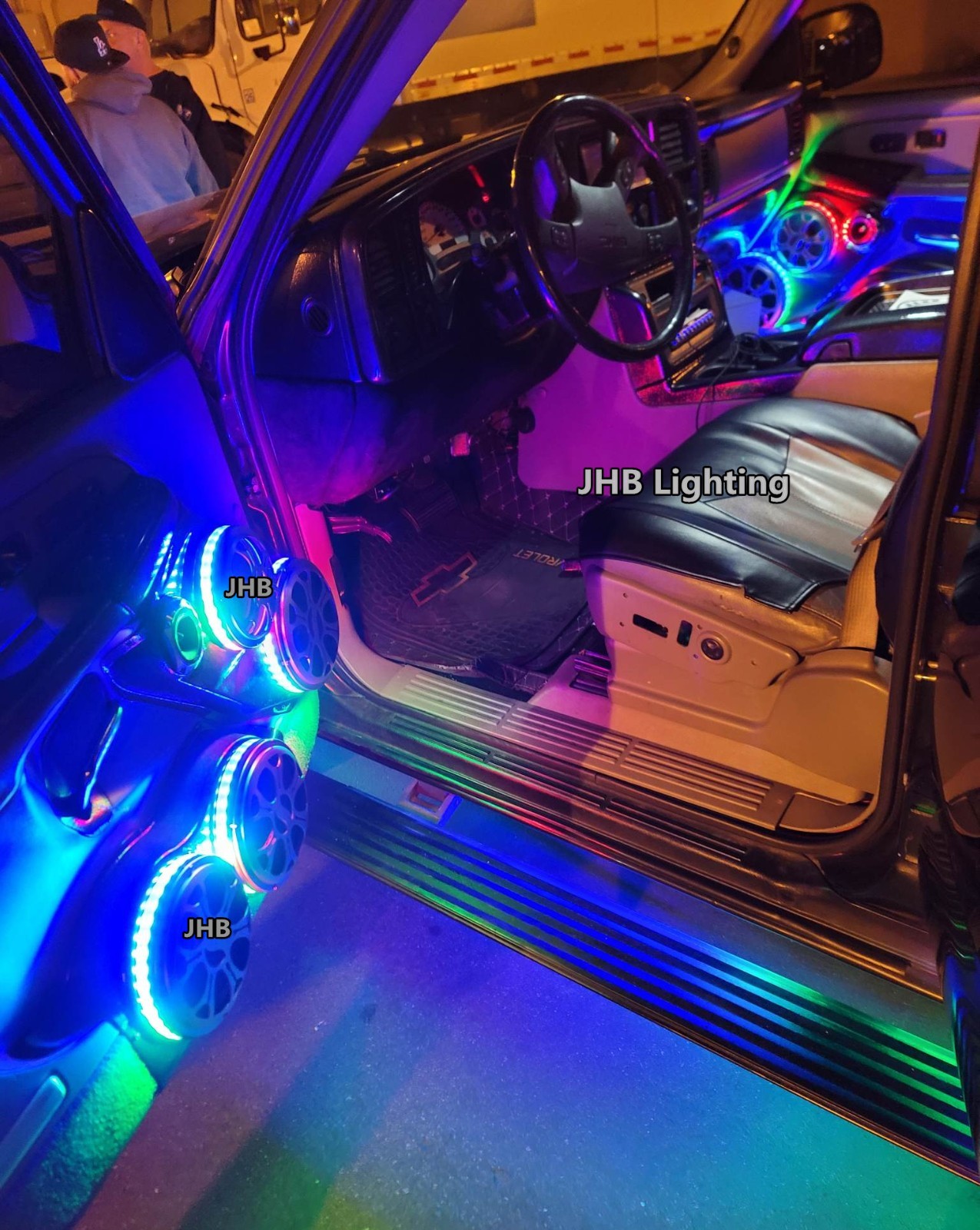 6.5″ x4PCS CHASING LED Remote & Bluetooth 1/2″ Spacer Speaker Rings Lights