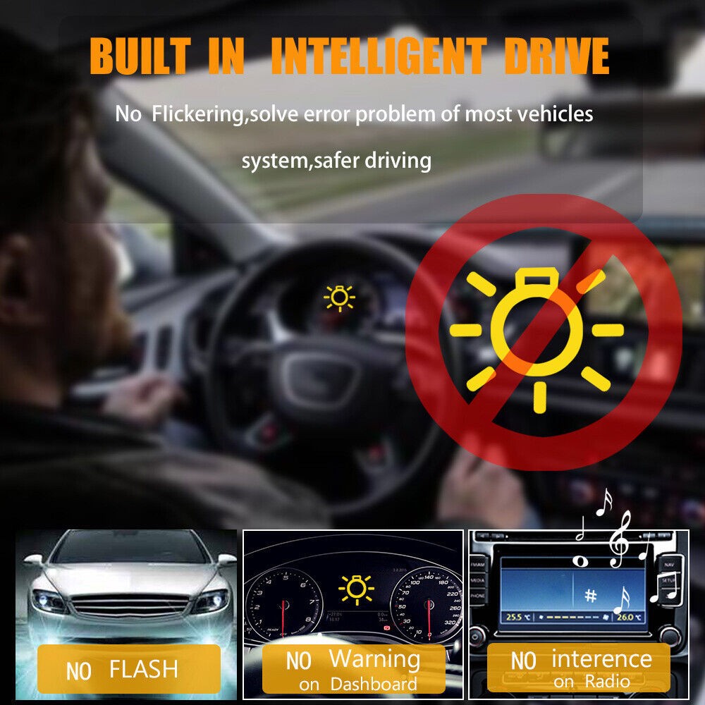 CAN BUS 9005 H11 LED Headlight Combo White Light Bulb High Low Beam 4PCS