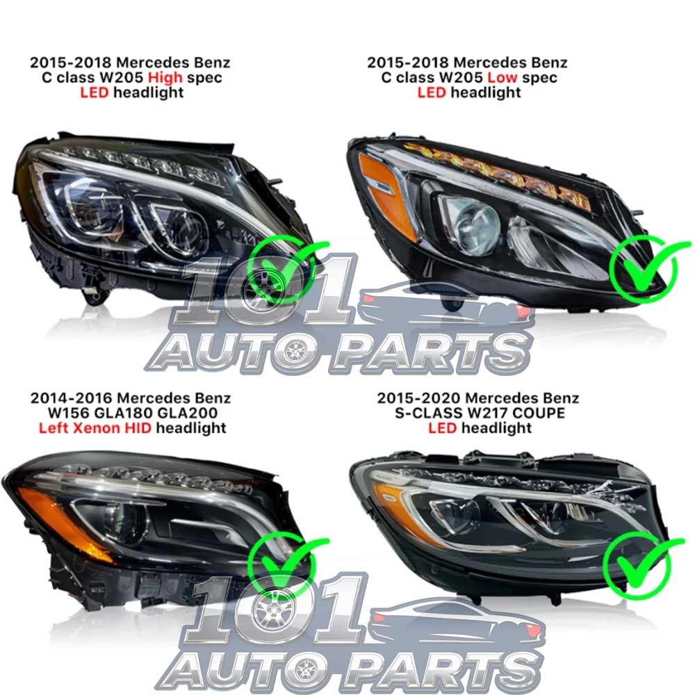 RGB Daytime Running Light LED Board For Mercedes C400 C450 C43 C63 AMG 2015-2018