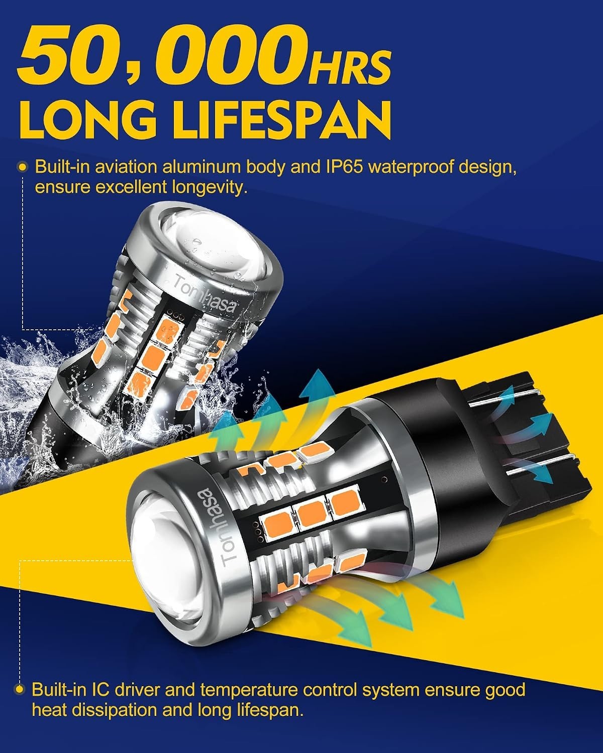 Energy Efficient Amber 7440 7443 LED Bulbs – Ultimate Visibility Upgrade