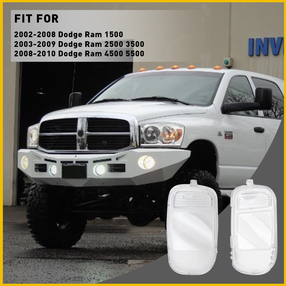 For Dodge Ram 2500 1500 3500 Overhead Dome Clear Map Light Cover Interior L+R US