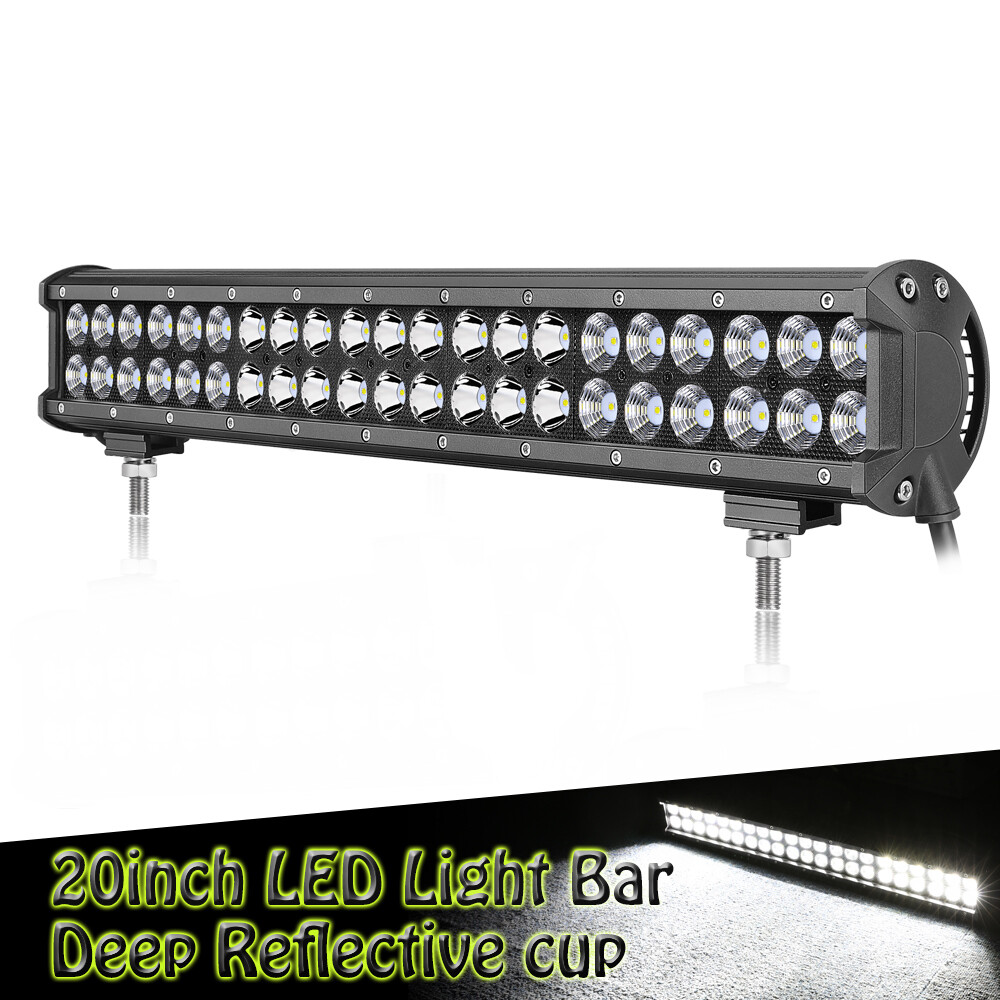 Dual Row LED Light Bar Pods 4″/7″/12″/20″/28″ Spot Flood Offroad Truck Driving