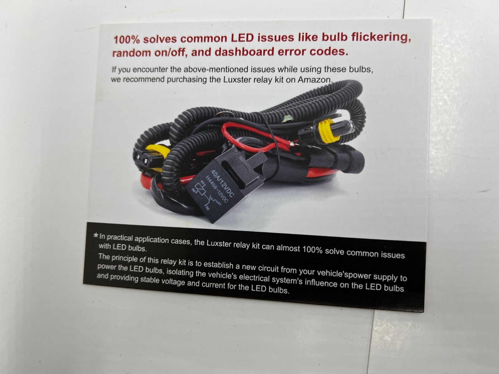(QTY 2) Luxster ‎Punisher-H13 40,000LM H13 2024 LED Bulbs IP68 Waterproof