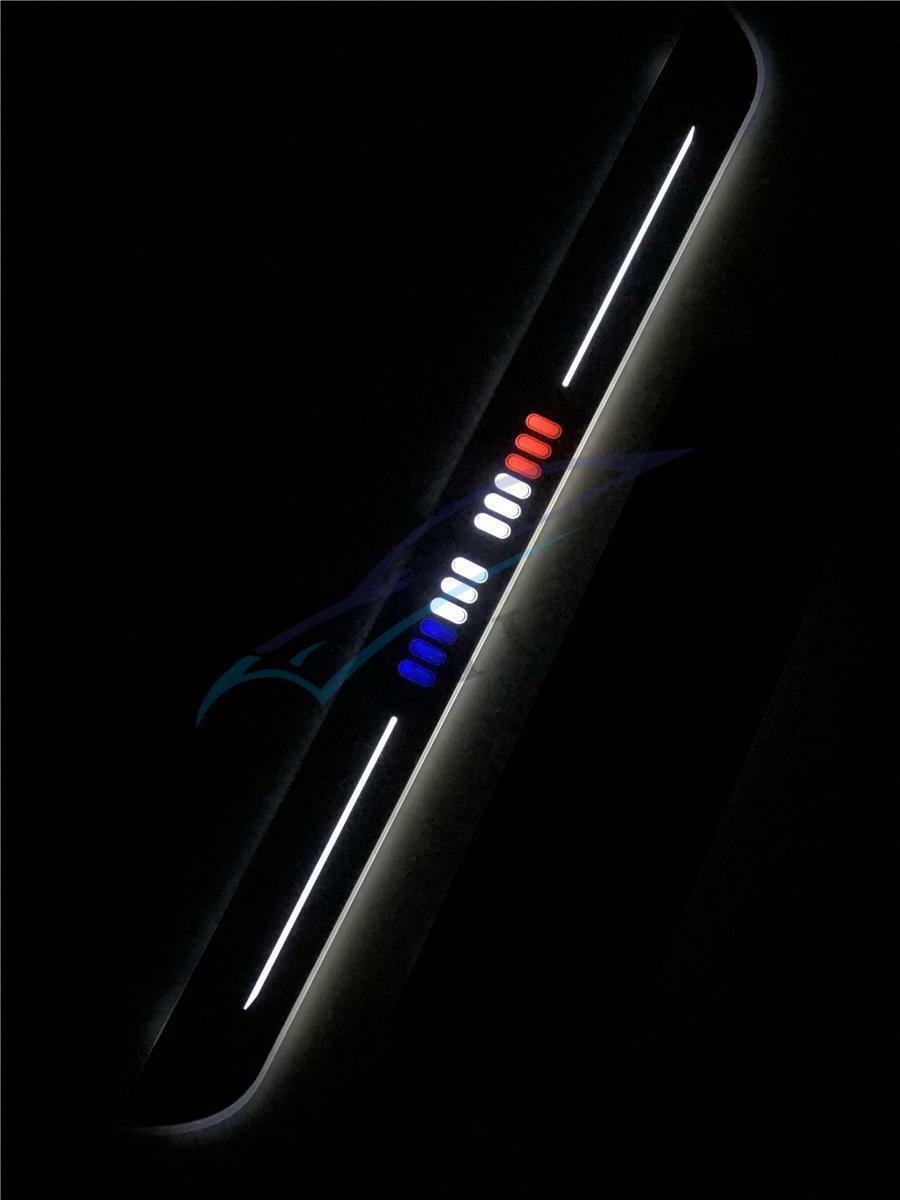 2Pcs 550*45mm Car LED Flowing Front Pedal Light Sill Pathway Welcome Scuff Light