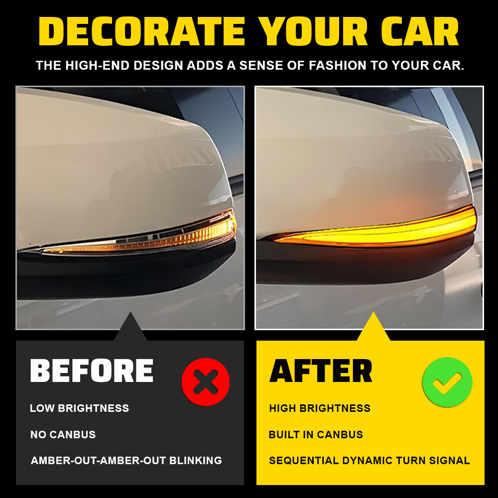Right Left Side Mirror Indicator Turn Signal Light Lamp For Toyota RAV4 19-2023
