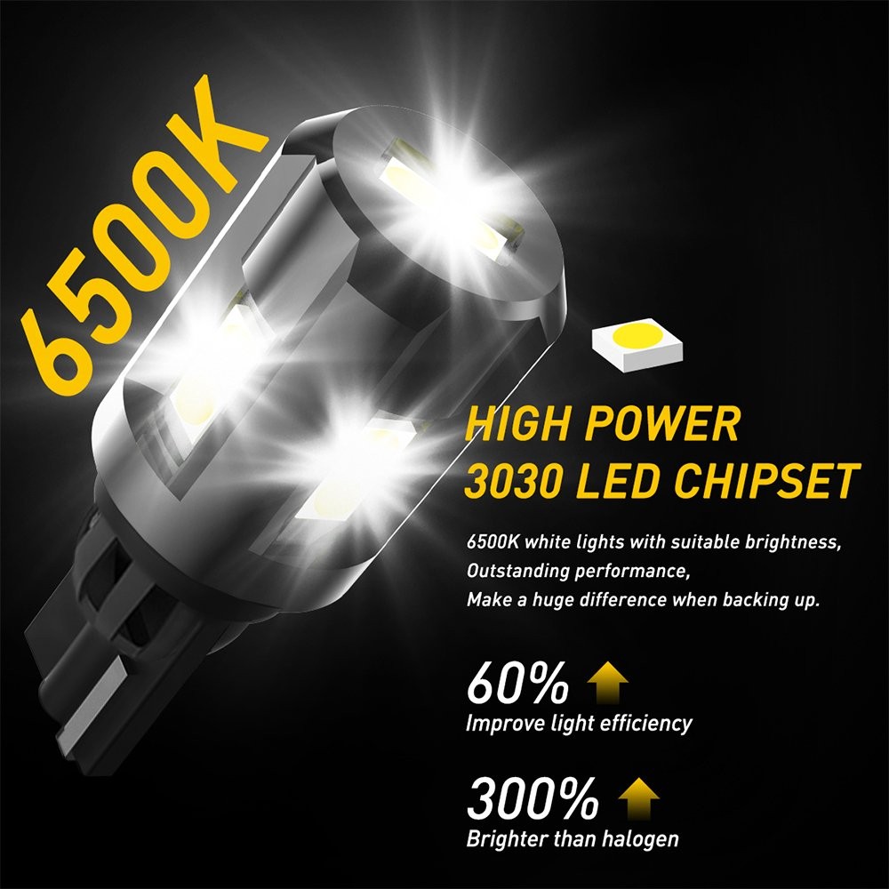 CLEAR WHITE 912 921 LED Bulb Backup Reverse Light Error Free Halogen Replacement