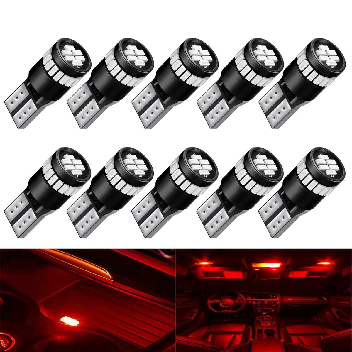 T10 LED Canbus Car Interior Inside Dome Light Trunk Map License Plate Lamp Bulbs