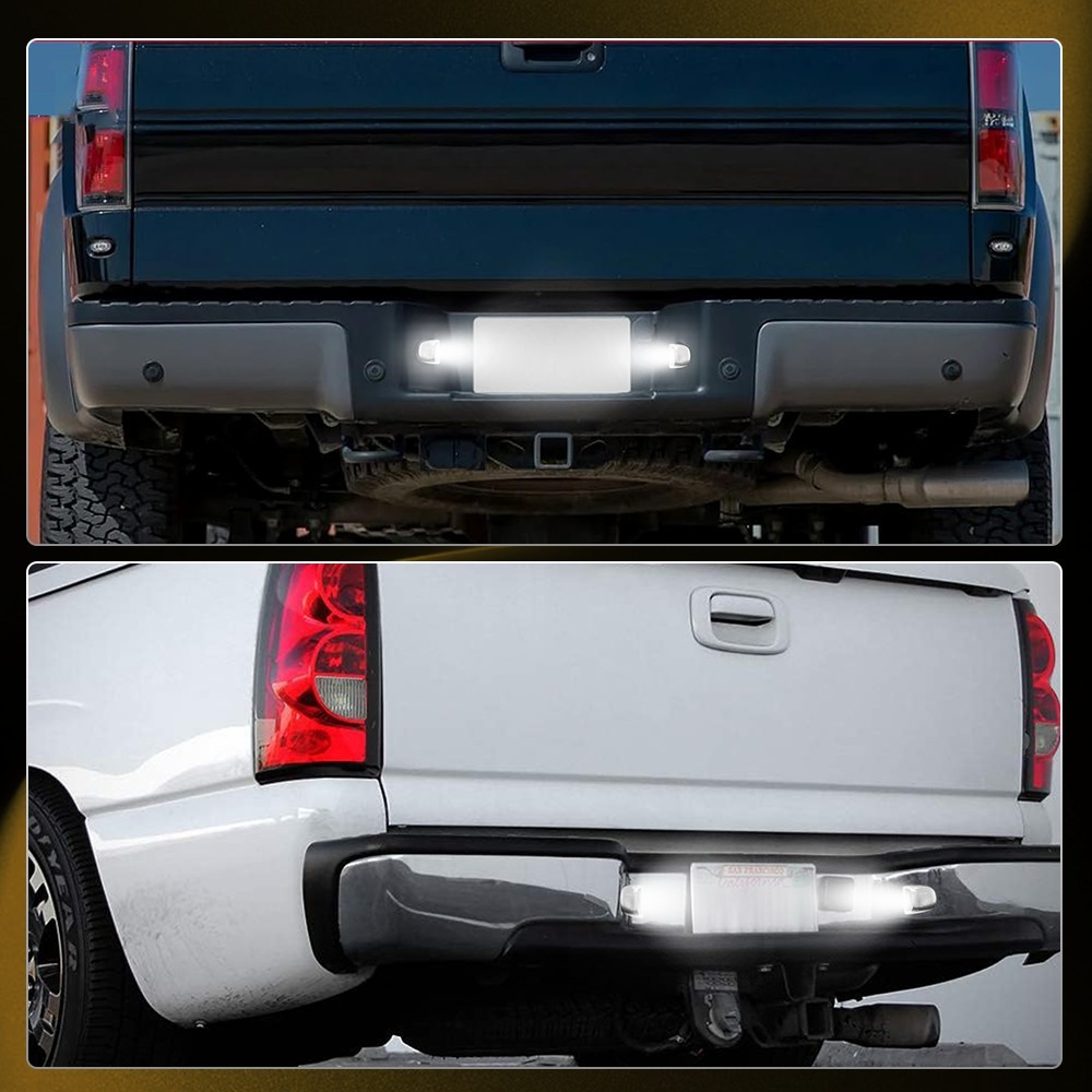 2-20x Fit Cadillac Escalade Chevy Suburban Rear License Plate Light Cover W/Bulb