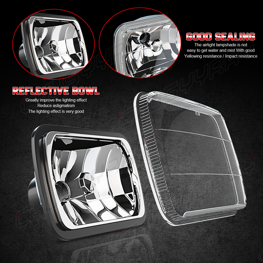 7×6″ inch Headlight Lamp Fit Silvia Gazelle 180SX AE86 FC3S Mr2 3570 CSP White