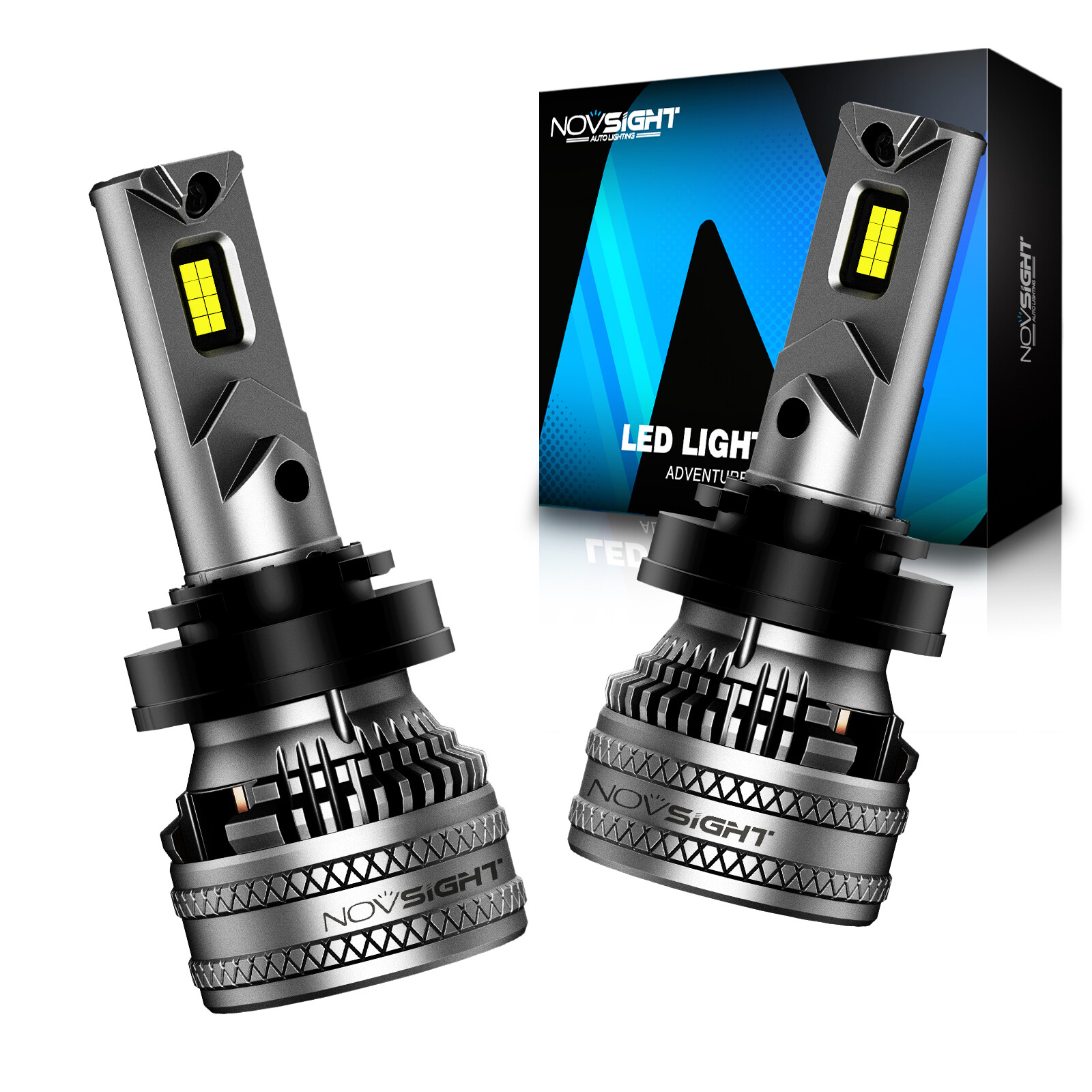 2pcs H11 LED Headlight Super Bright Bulbs Kit 6500K White 60000LM High/Low Beam