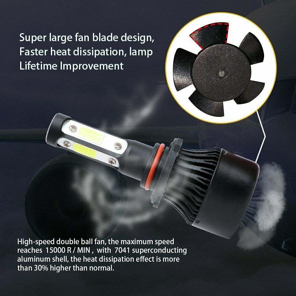 For 2019-2021 Silverado 1500 WT Custom Trail Boss White LED Headlight Bulbs X7