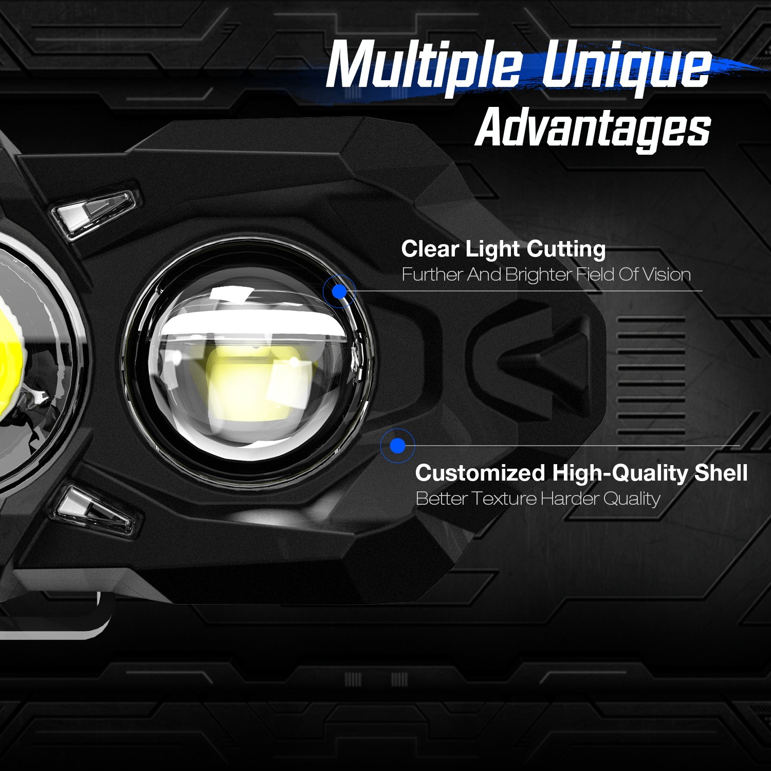 NOVSIGHT 5inch Motorcycle Driving Fog Light White/Yellow LED Pod Projector Light