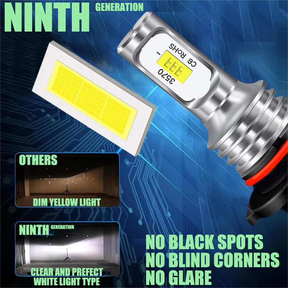 For Jeep Cherokee 2016-2018 White LED Headlight Hi/Lo+ Fog Light Bulbs Combo Kit