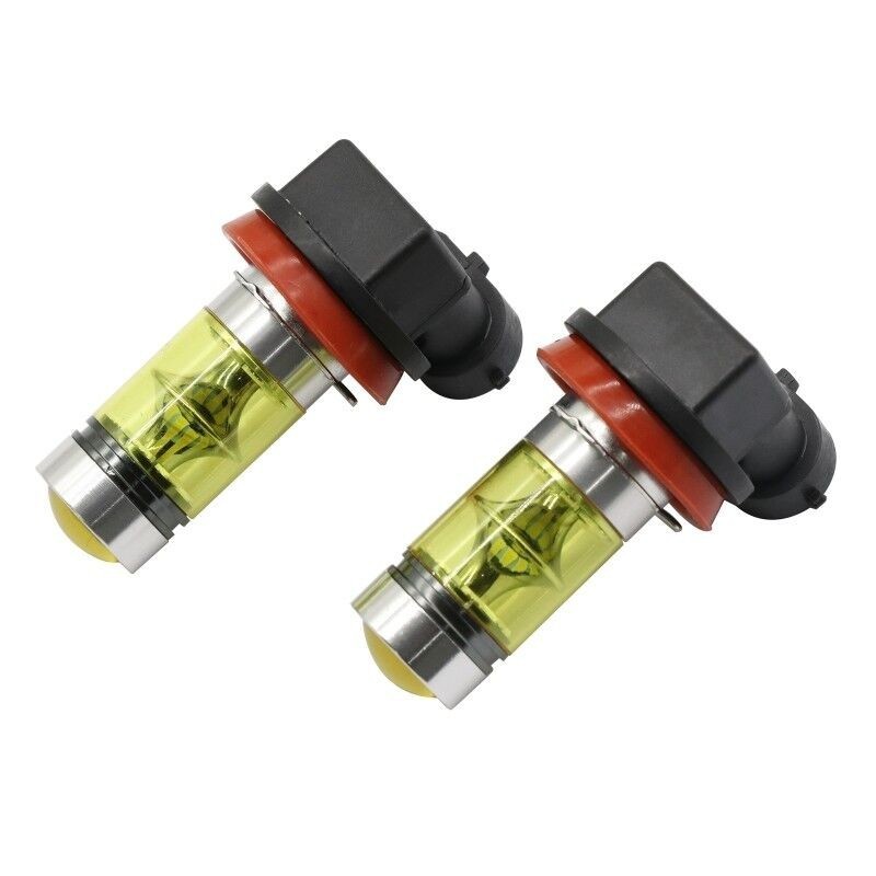 2 Pack H8 H11 LED Fog Light Bulbs 6000K 1200LM Brightness Waterproof Plug & Play