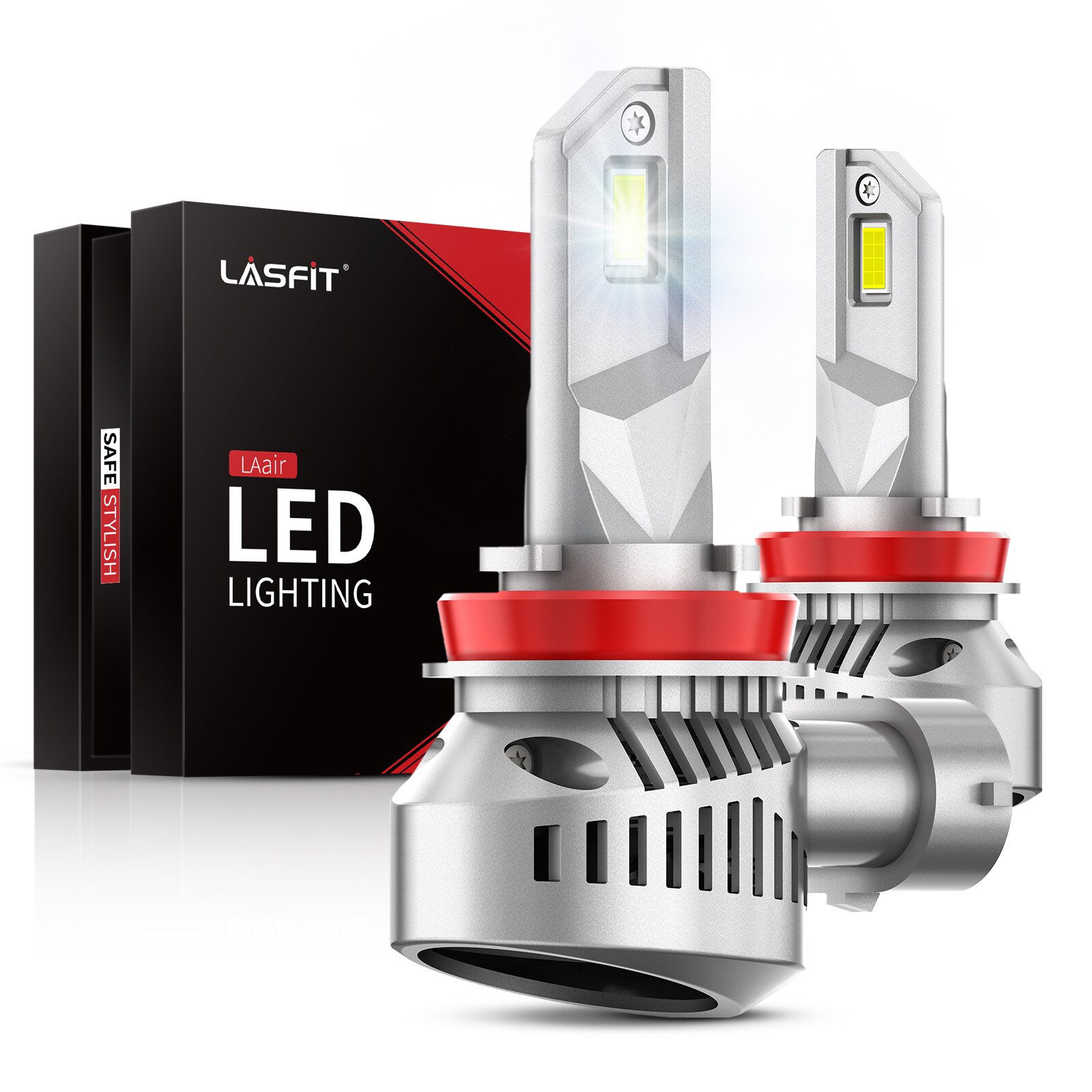 Lasfit H11 LED Headlight Low Beam Bulb 6000K 10000LM Flux Beam LAair Series 100W