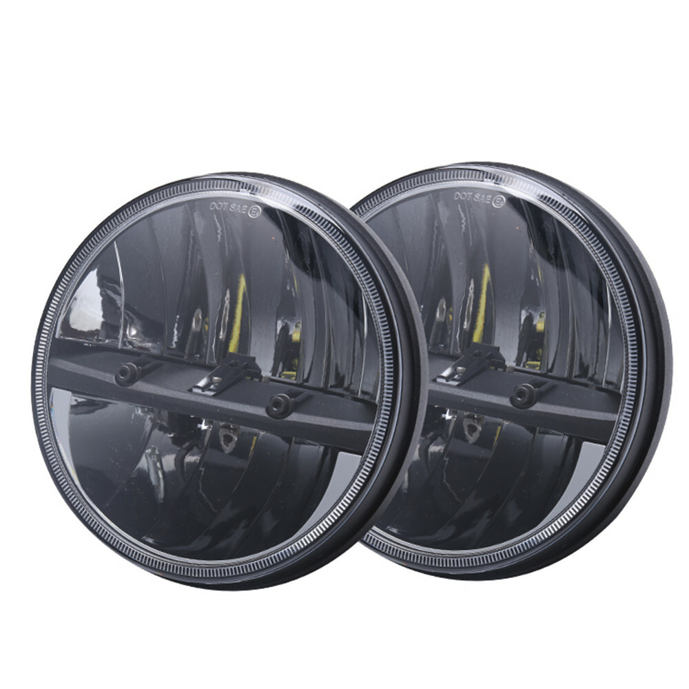 Pair DOT 7″ Inch Round LED Headlights Hi-Lo Beam For Jeep Wrangler JK TJ CJ LJ