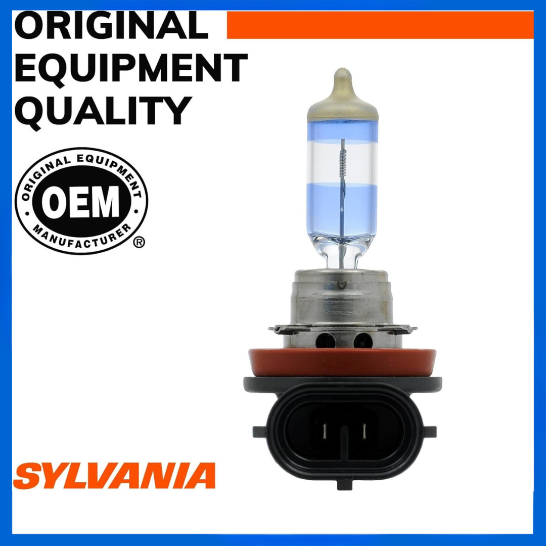 SYLVANIA H11 SilverStar Ultra Halogen Headlight Bulbs 2PK Bright White Light