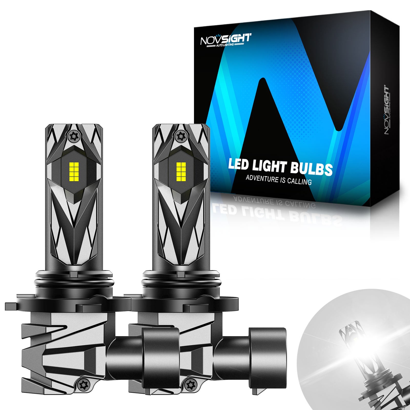9005 LED Headlight High/Low Beam Super Bright Bulbs 6500K 60000LM White 2x HB3