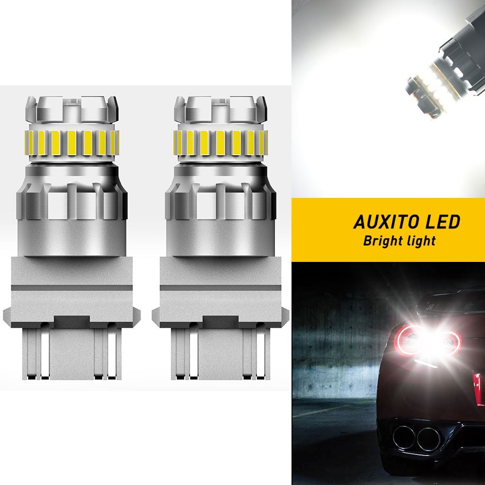 AUXITO 2X 3157 3156 LED Backup Reverse Light Bulbs 2400LM Canbus Error Free 6500