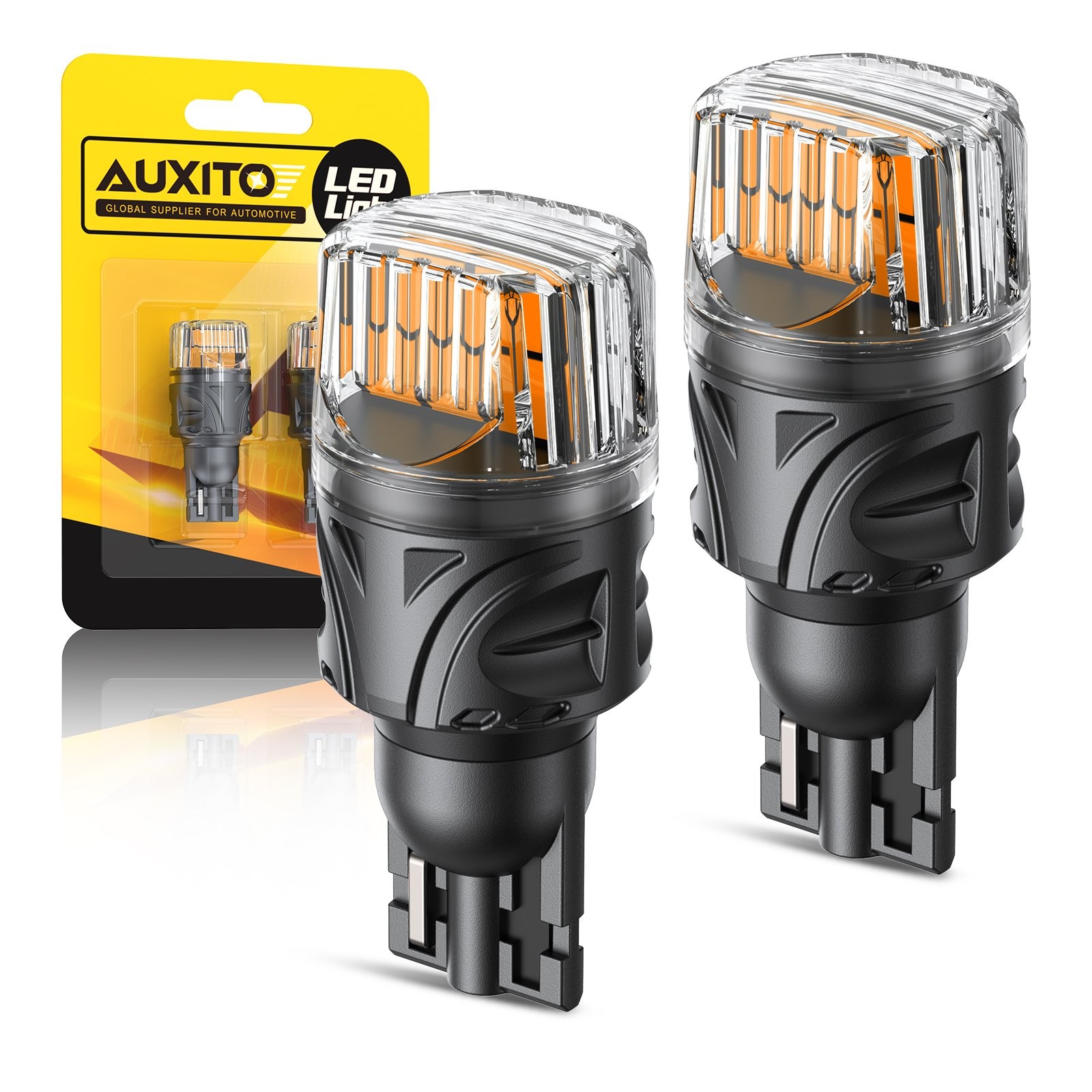 AUXITO LED Backup Reverse Light Bulb 921 912 T15 Super Bright Amber Yellow BRS C