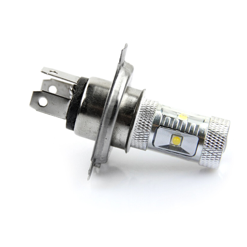 H4 HB2 9003 1pc H4 LED Bulb White 6000K DC 12V Aviation Aluminum Alloy 600LM 30W