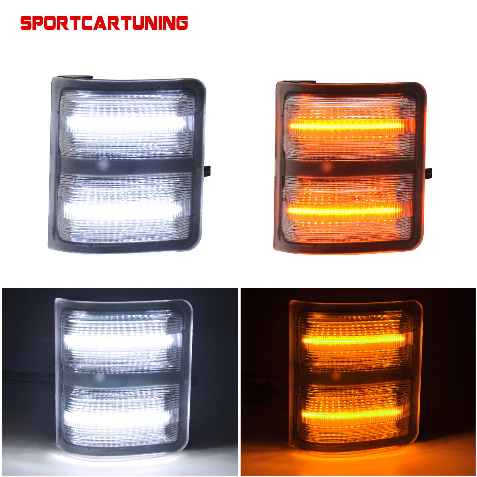 LED Side Mirror Marker Lights Lamp Clear For 2008-2016 Ford F250 F350 F450 F550
