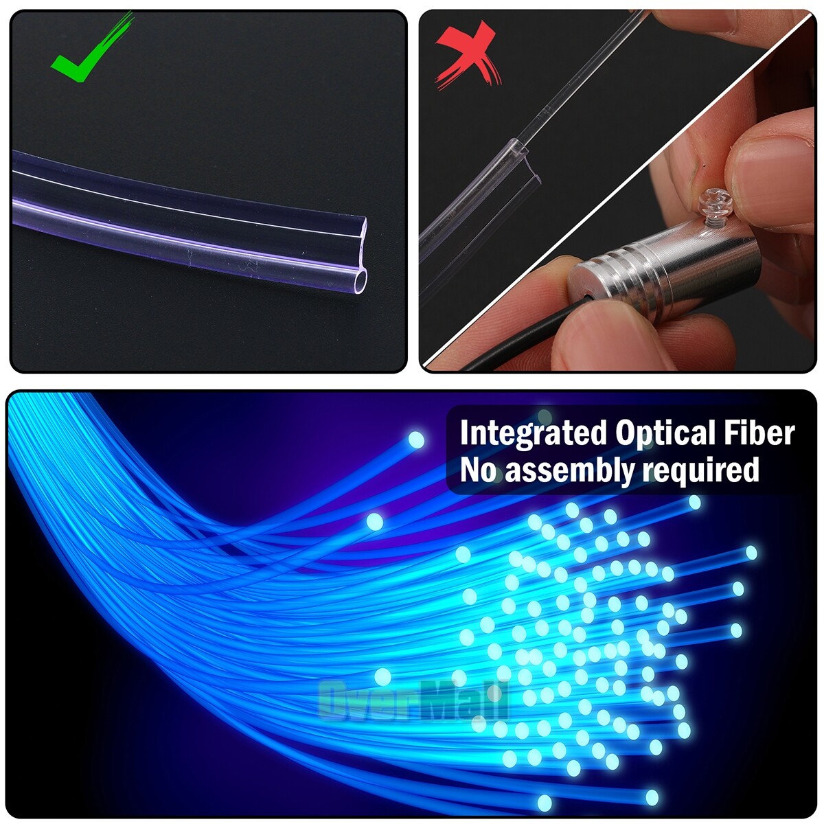 6-In-1 RGB LED Interior Strip Light Car Ambient Atmosphere Lighting APP Control