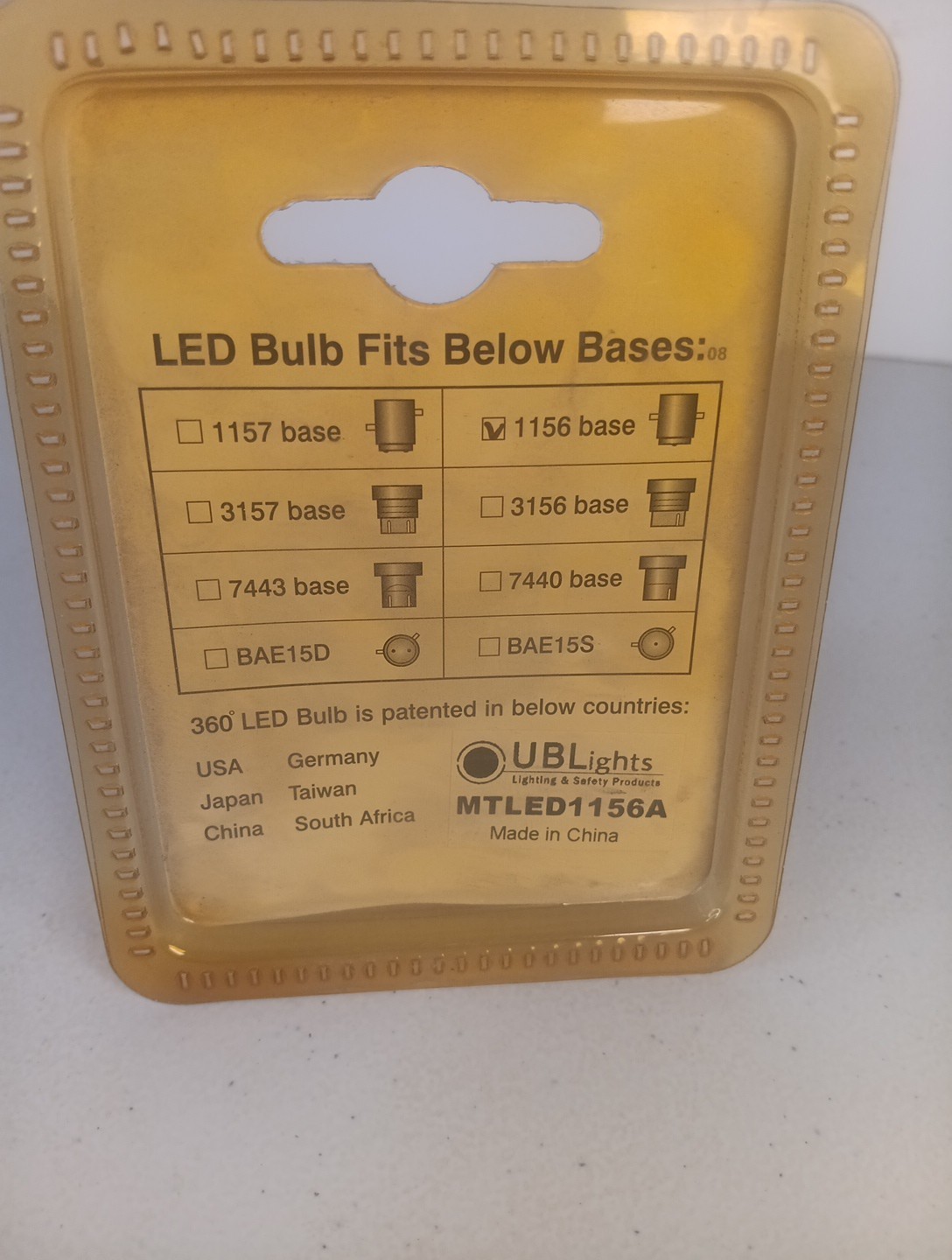 BRITE-LITE 360 1156A 12V. LED WHITE TAIL LIGHT BULB 1 Bulb
