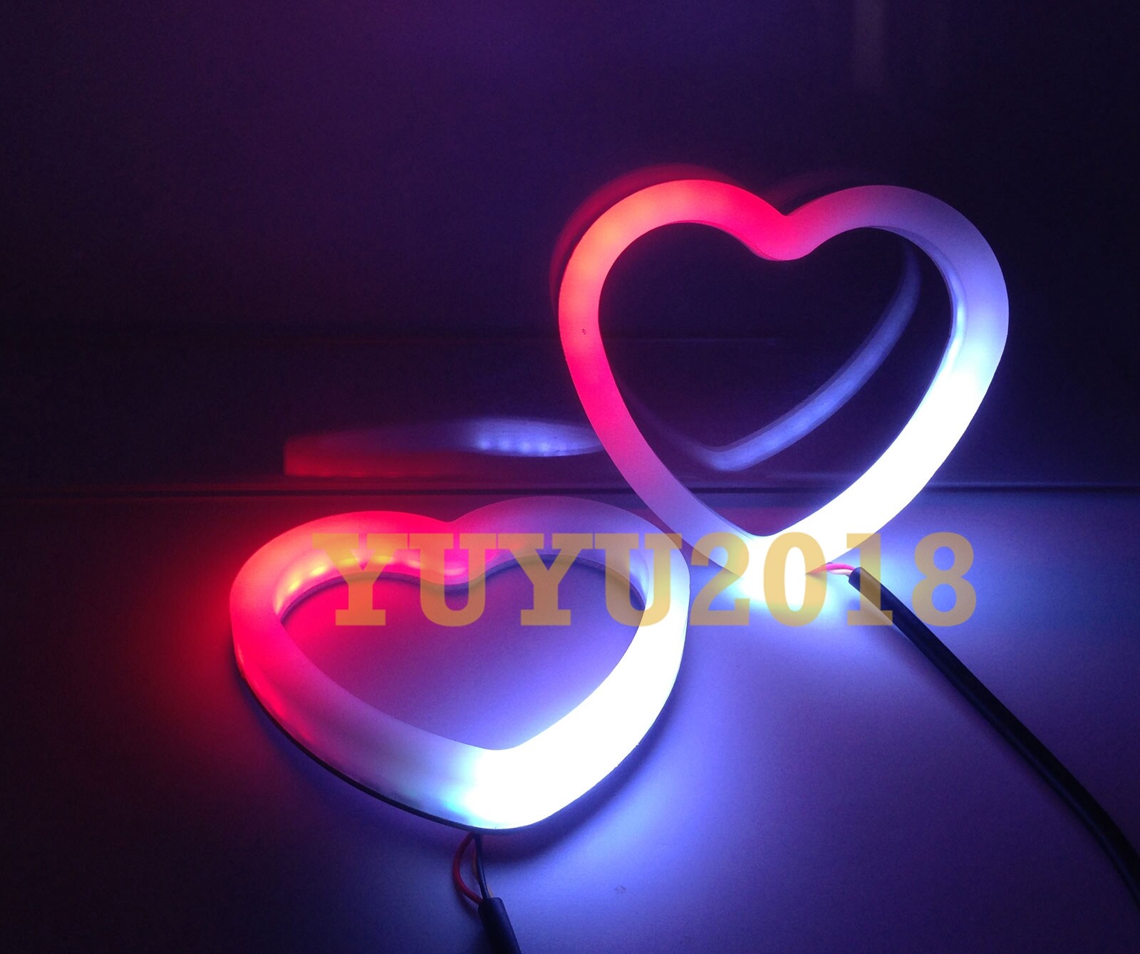 Dream color heart halo ring Flow series Chasing RGB LED Turn Signal DRL lamp