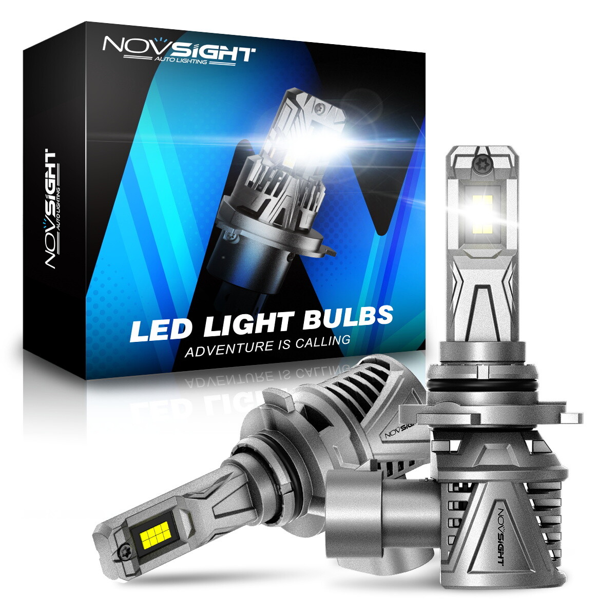 NOVSIGHT LED Headlight Bulbs Kit High Low Beam 60W 15000LM 6500K