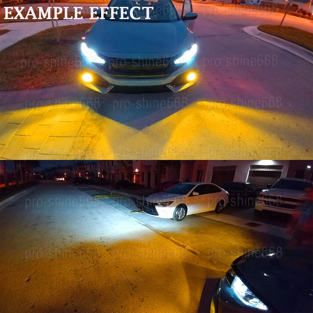 Amber Yellow LED Car Fog Driving Light Bulb Lamp 30SMD 3030 5201 9009 PS24W 5202
