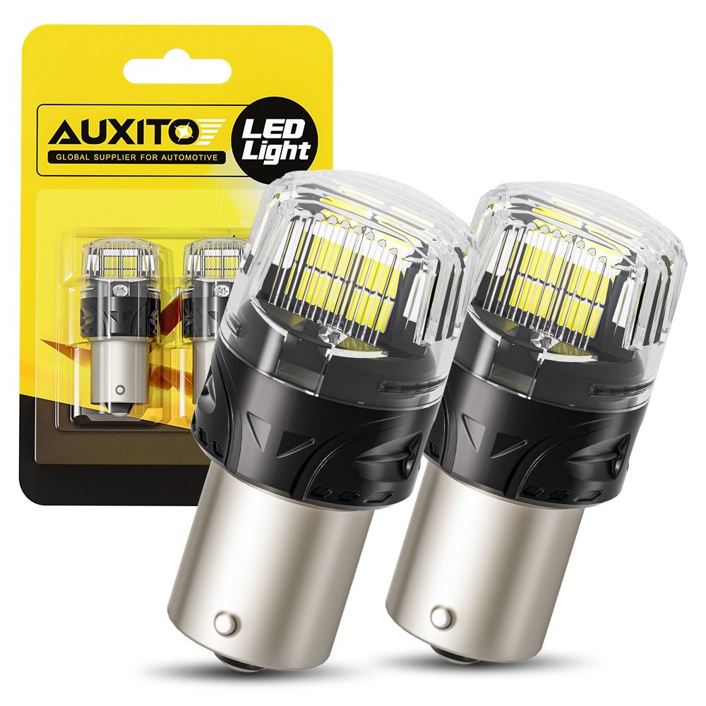 2x 1156 16-SMD LED Tail Brake Stop Backup Reverse Turn Signal Light Bulbs White