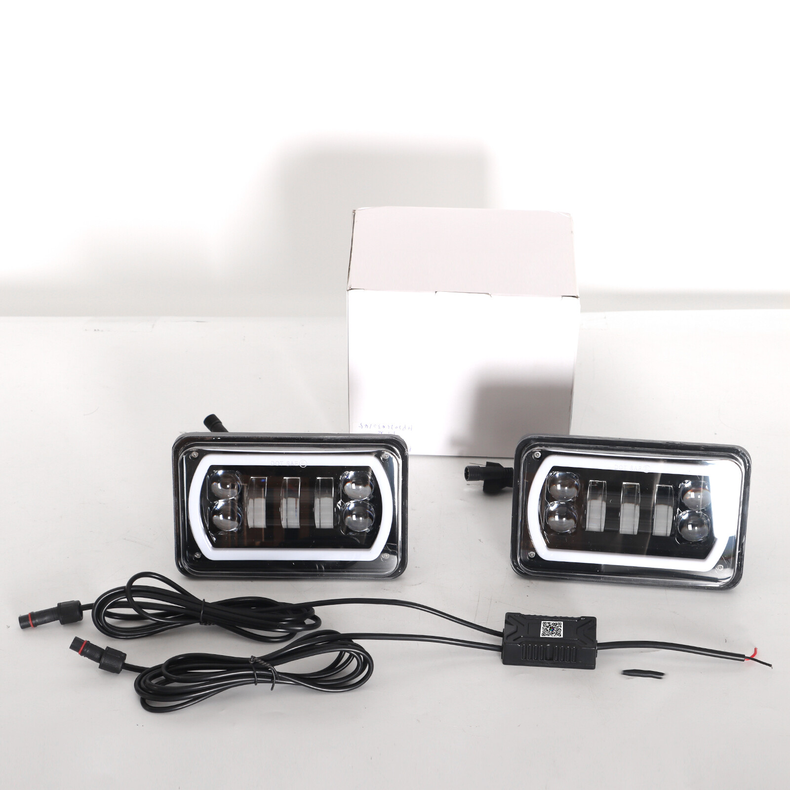 4pc 4×6 RGB LED Headlights Hi/Lo DRL Lamp For Chevrolet Monte Carlo 80-88 Camaro