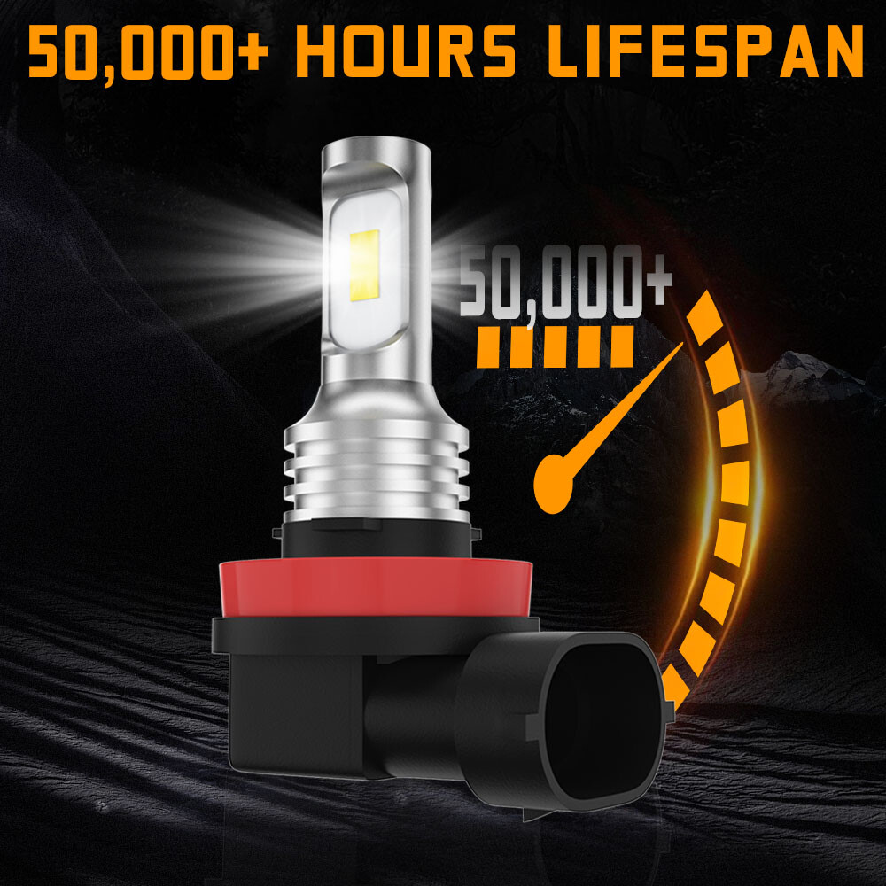 H11 9005 LED Headlight Super Bright Bulbs Kit 8000K White 330000LM High/Low Beam