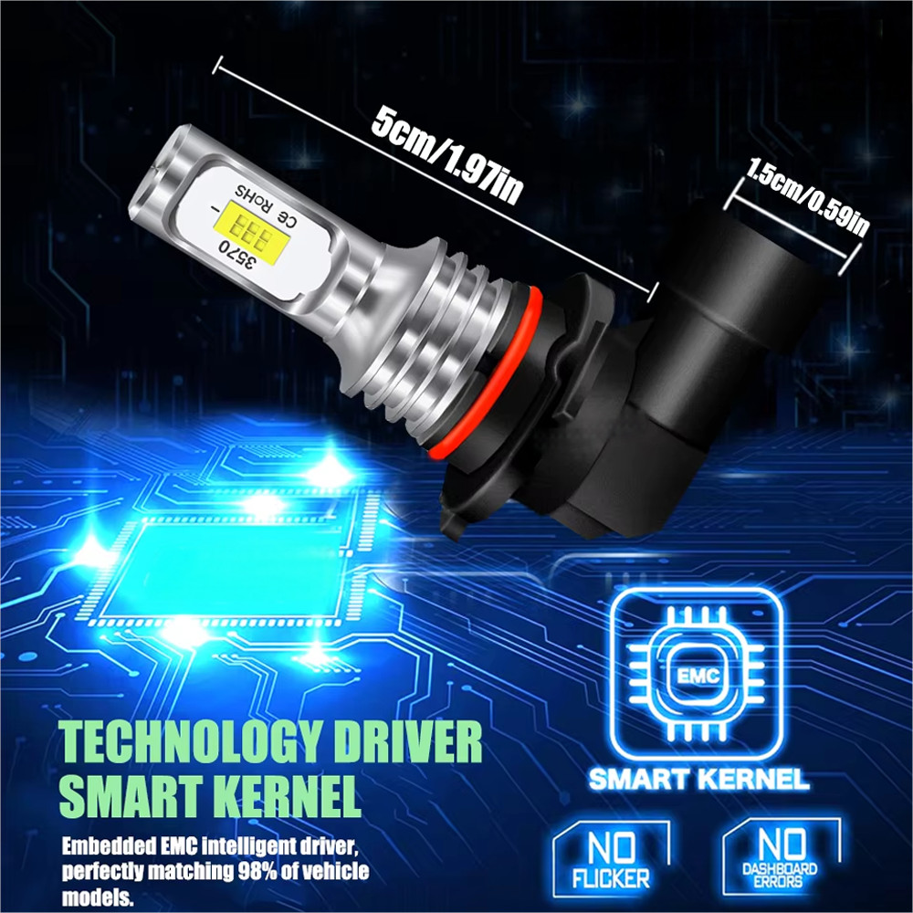 For Jeep Cherokee 2016-2018 White LED Headlight Hi/Lo+ Fog Light Bulbs Combo Kit