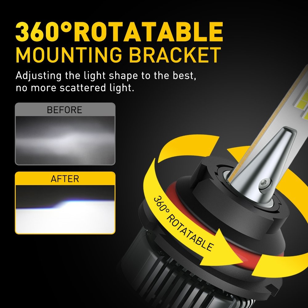 AUXITO 9007 LED Headlight Super Bright Bulbs 6500K White 16000LM HIGH / LOW BEAM