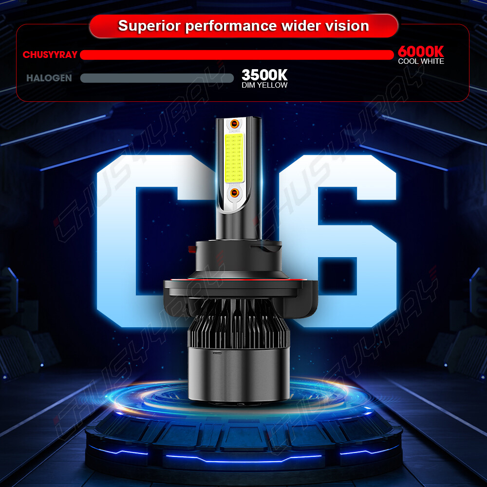 4x H13 9008+9140 H10 LED Headlight Fog Lights for Chrysler Pacifica 2007 2008