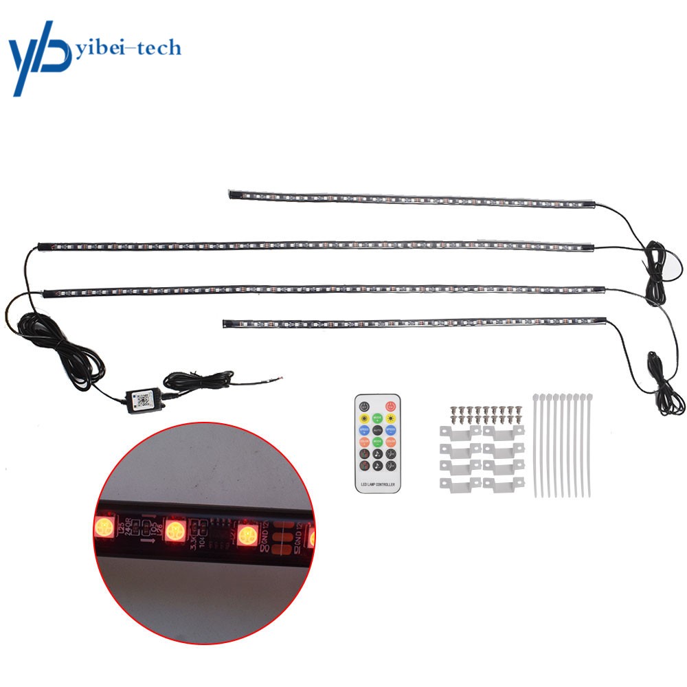 RGB Dreamcolor Led Car Underglow Lights Music Bluetooth App Remote Control Strip