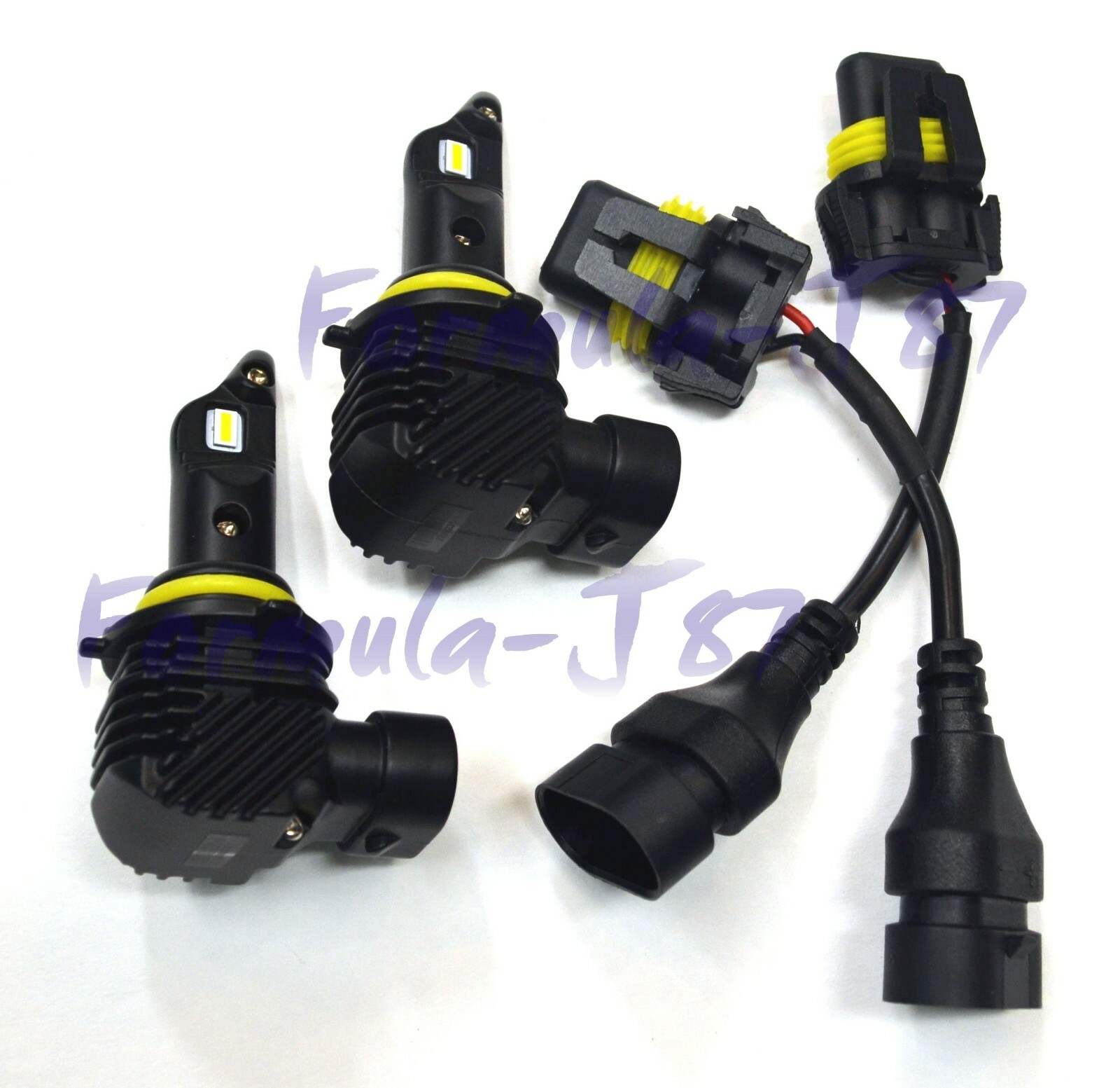 LED Kit M10 100W 9012 HIR2 3000K Yellow Two Bulb Headlight Dual Beam Replacement